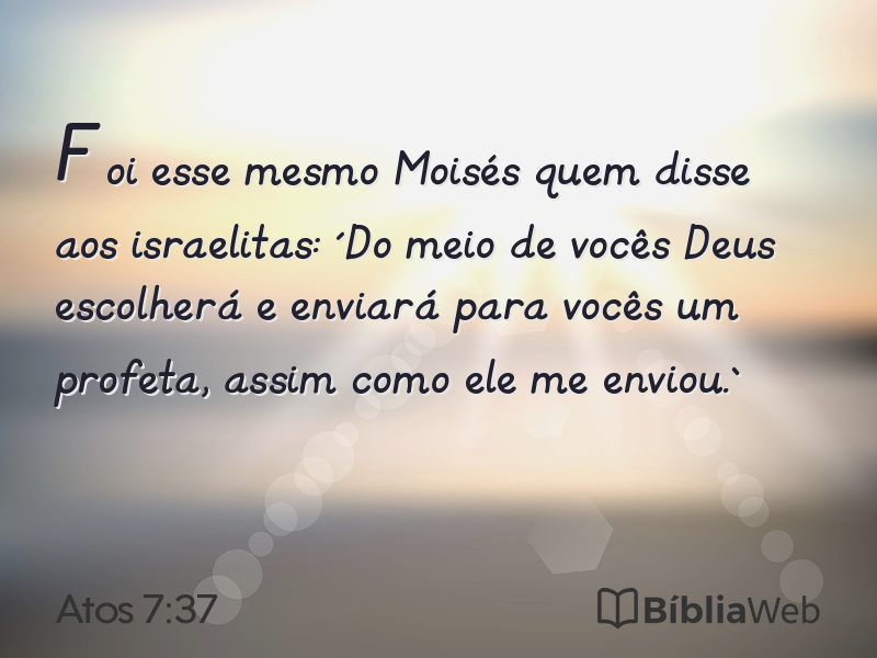 Atos 7:37 em imagem para compartilhar