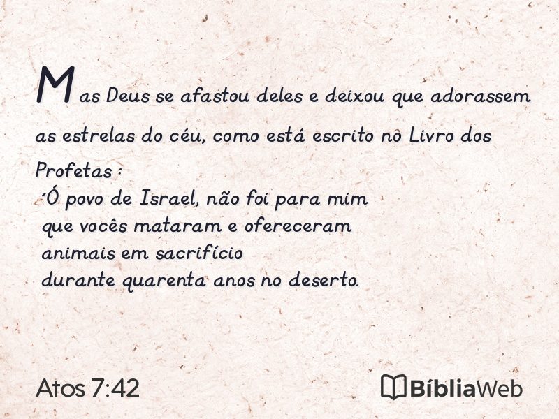 Atos 7:42 em imagem para compartilhar
