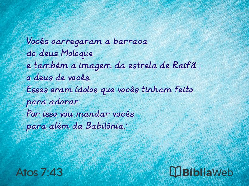 Atos 7:43 em imagem para compartilhar
