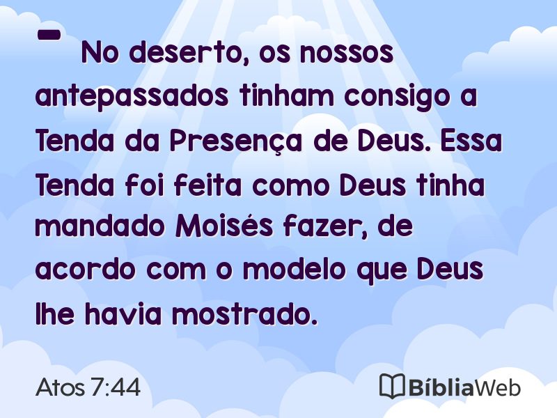 Atos 7:44 em imagem para compartilhar