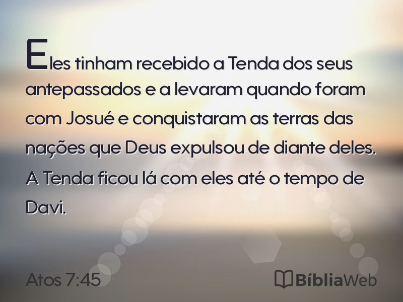 Atos 7:45 em imagem para compartilhar