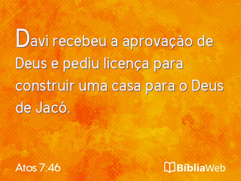 Atos 7:46 em imagem para compartilhar