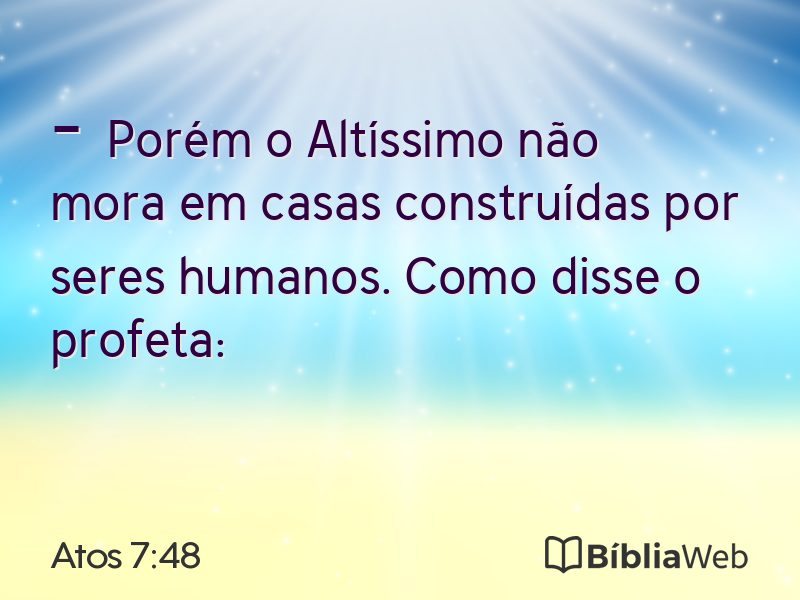 Atos 7:48 em imagem para compartilhar