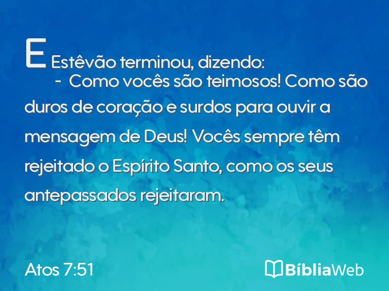 Atos 7:51 em imagem para compartilhar