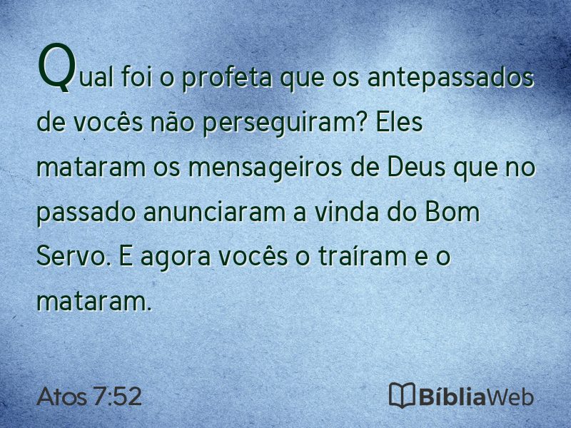 Atos 7:52 em imagem para compartilhar