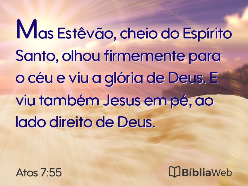 Atos 7:55 em imagem para compartilhar