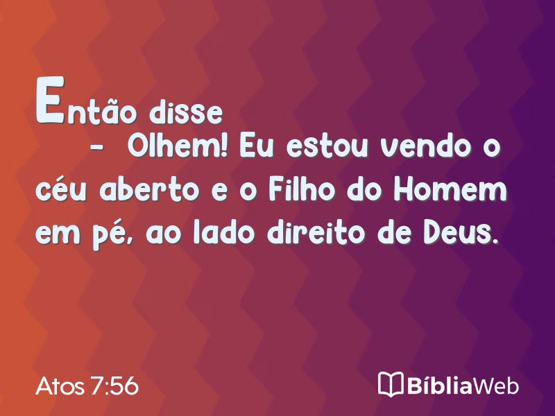 Atos 7:56 em imagem para compartilhar