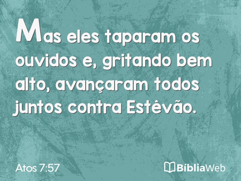 Atos 7:57 em imagem para compartilhar