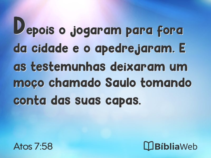 Atos 7:58 em imagem para compartilhar