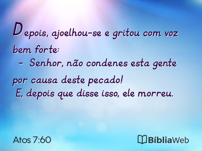 Atos 7:60 em imagem para compartilhar