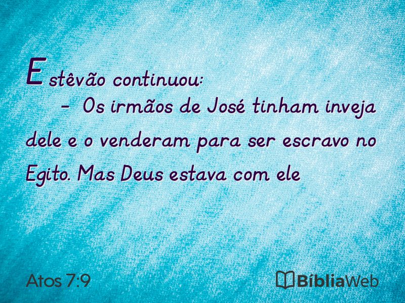 Atos 7:9 em imagem para compartilhar