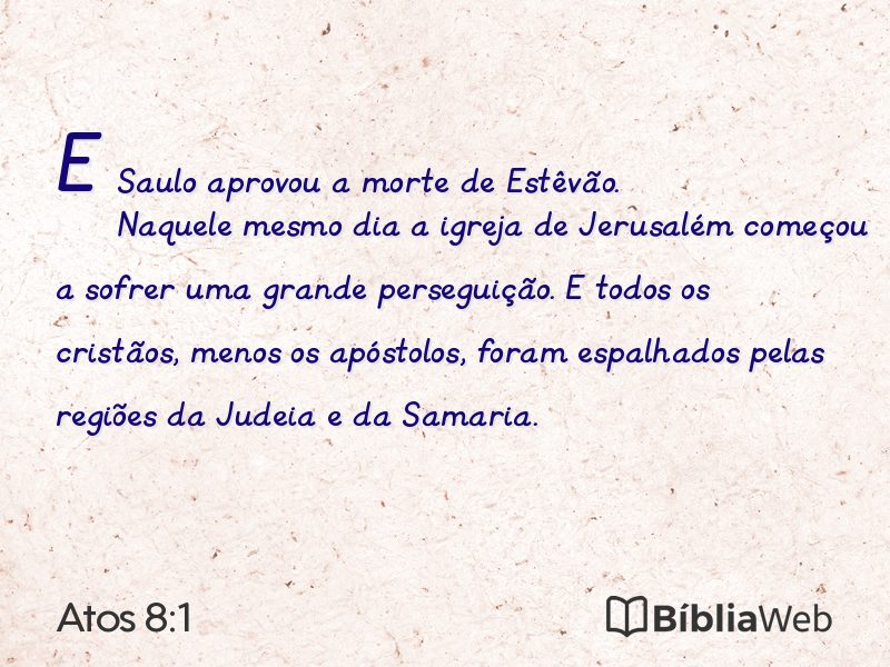 Atos 8:1 em imagem para compartilhar