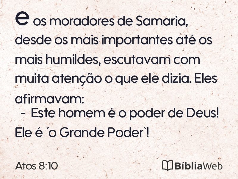 Atos 8:10 em imagem para compartilhar