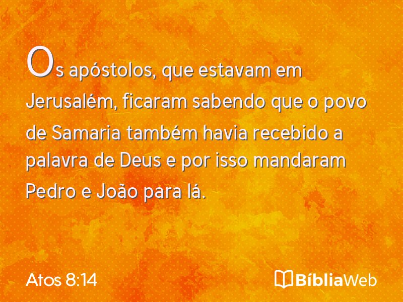 Atos 8:14 em imagem para compartilhar