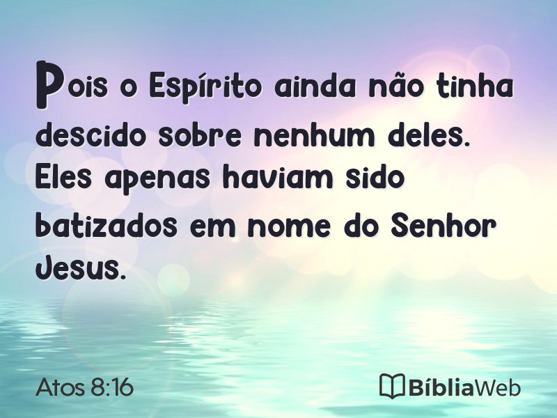 Atos 8:16 em imagem para compartilhar