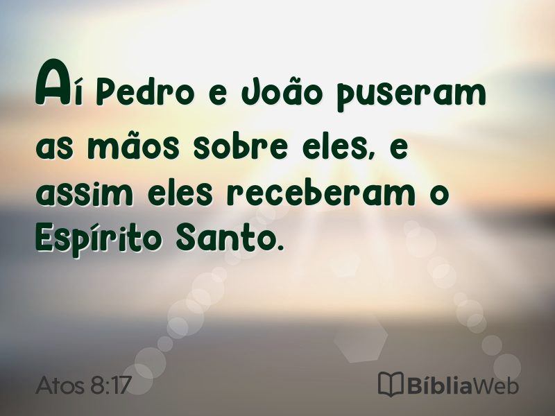 Atos 8:17 em imagem para compartilhar