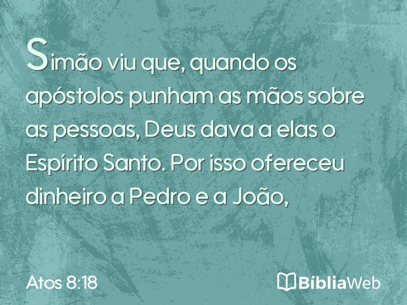 Atos 8:18 em imagem para compartilhar