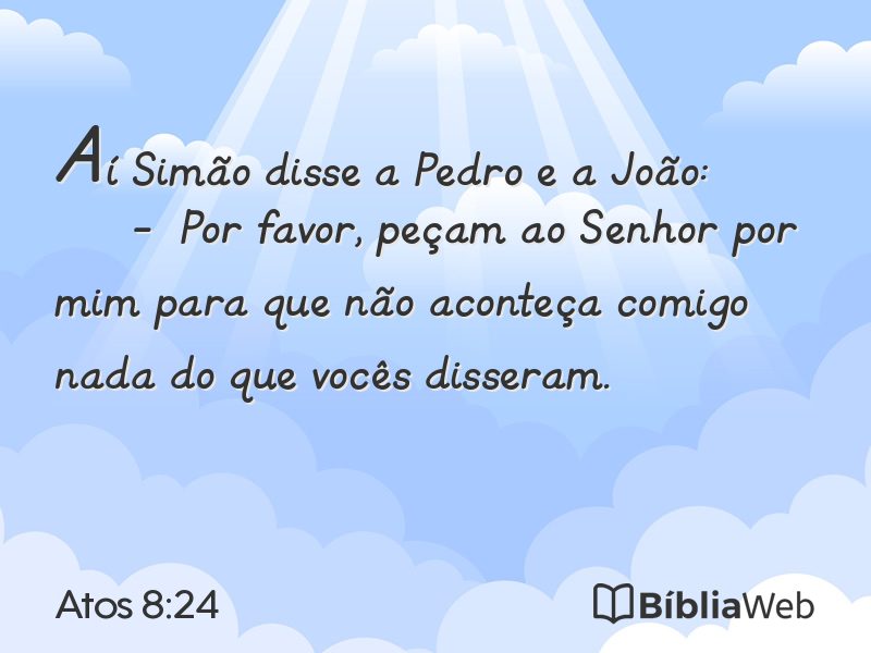 Atos 8:24 em imagem para compartilhar