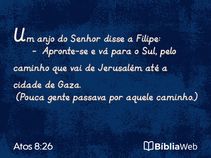 Atos 8:26 em imagem para compartilhar