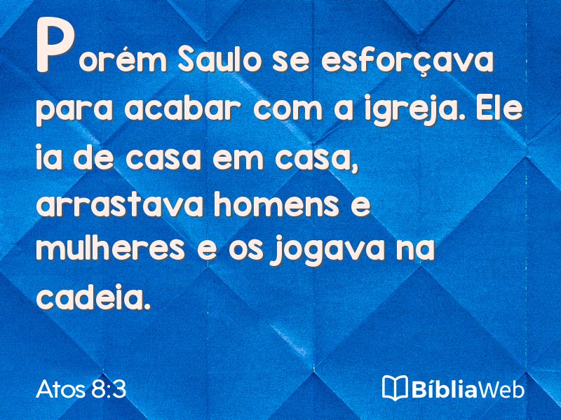 Atos 8:3 em imagem para compartilhar