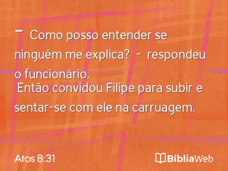 Atos 8:31 em imagem para compartilhar