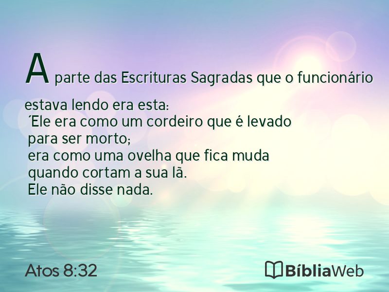 Atos 8:32 em imagem para compartilhar