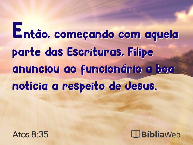 Atos 8:35 em imagem para compartilhar