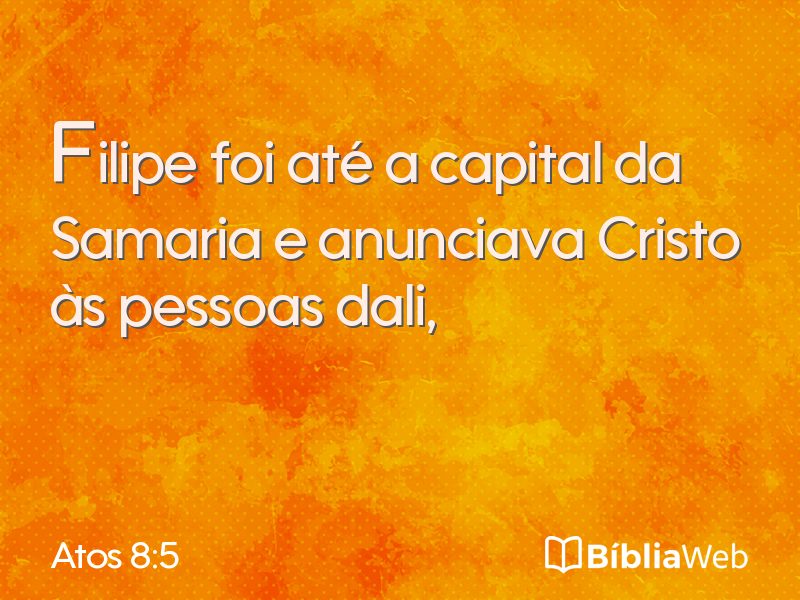 Atos 8:5 em imagem para compartilhar