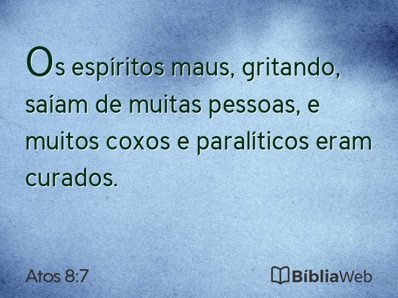Atos 8:7 em imagem para compartilhar
