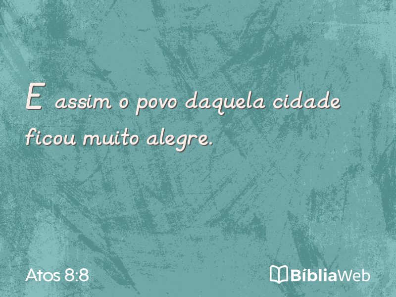 Atos 8:8 em imagem para compartilhar