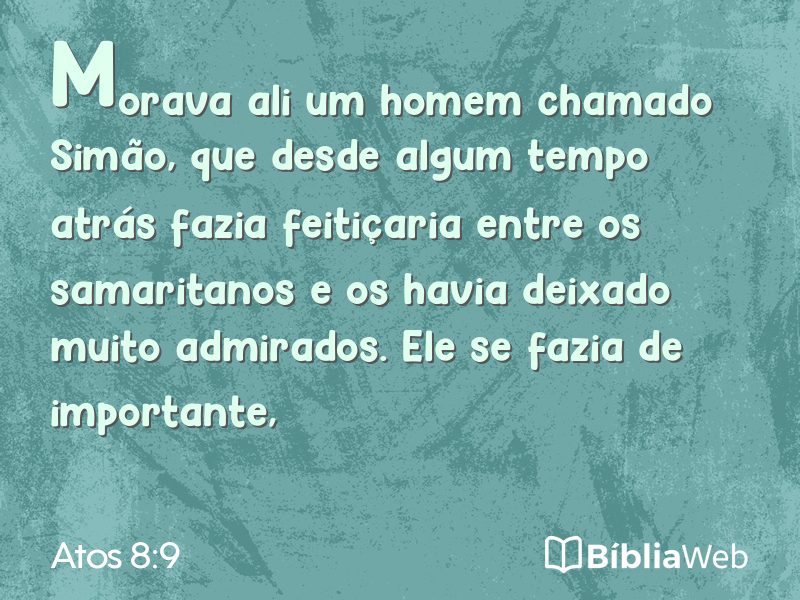Atos 8:9 em imagem para compartilhar
