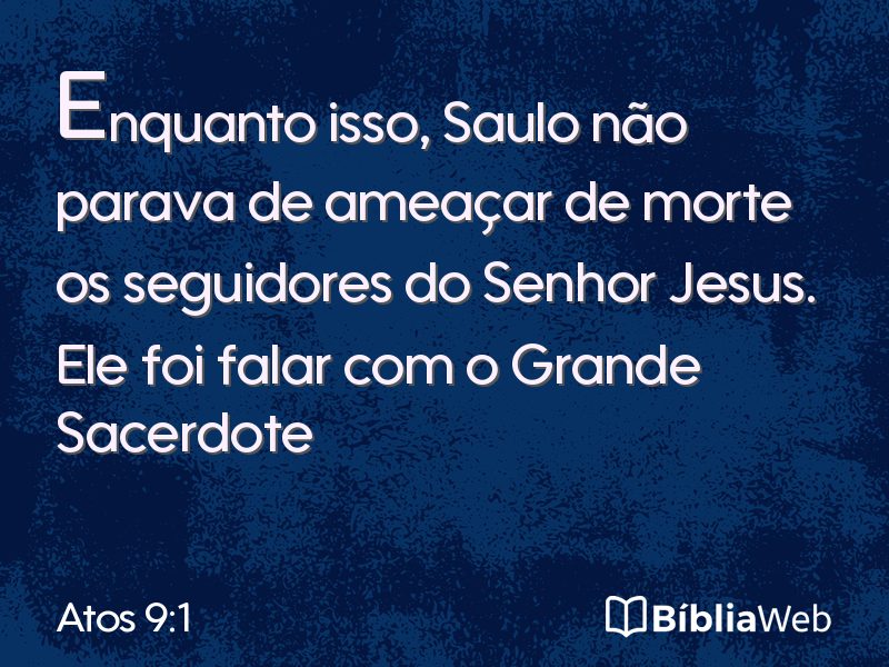 Atos 9:1 em imagem para compartilhar
