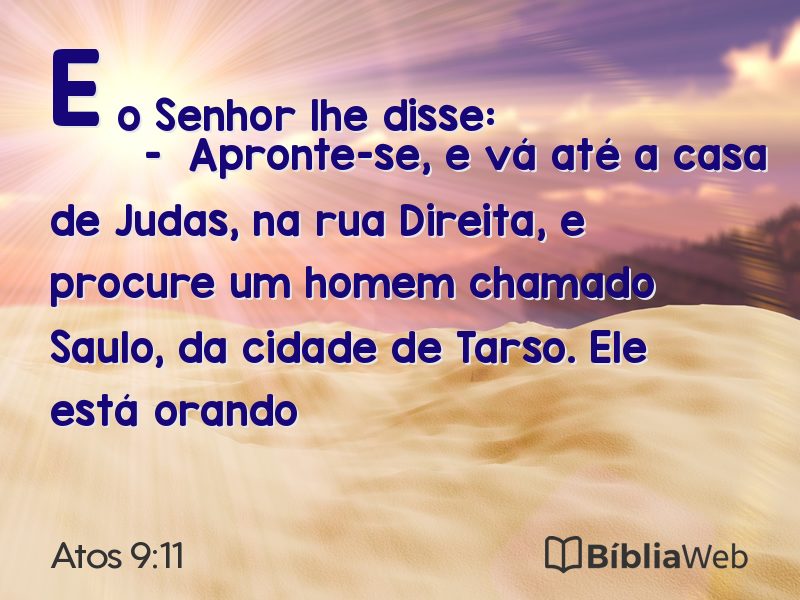 Atos 9:11 em imagem para compartilhar