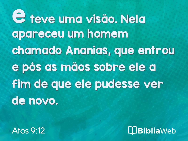 Atos 9:12 em imagem para compartilhar