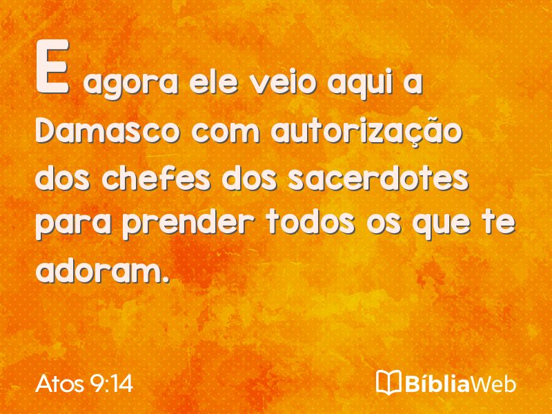 Atos 9:14 em imagem para compartilhar