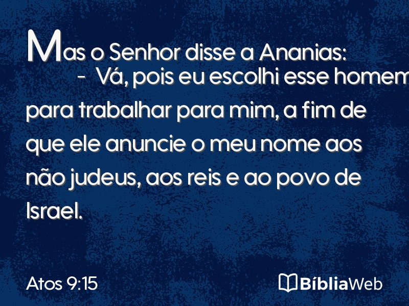 Atos 9:15 em imagem para compartilhar