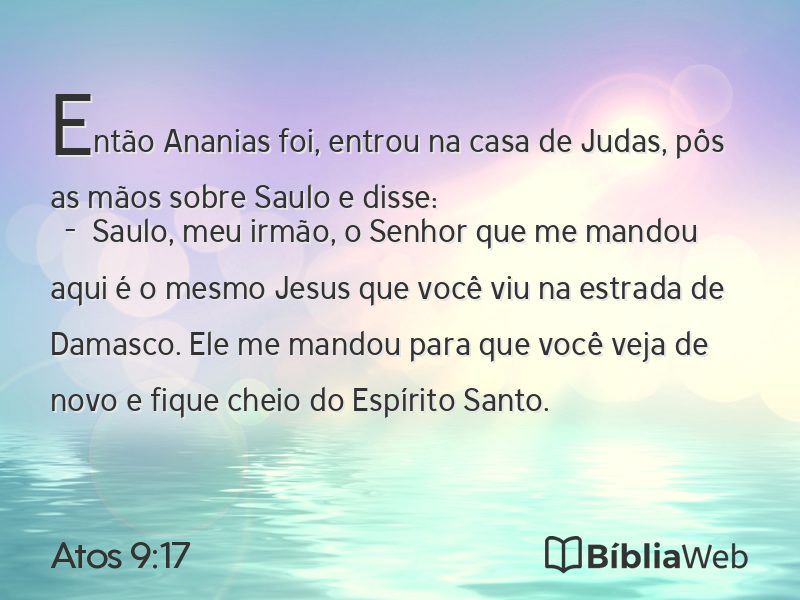 Atos 9:17 em imagem para compartilhar