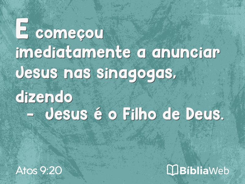 Atos 9:20 em imagem para compartilhar