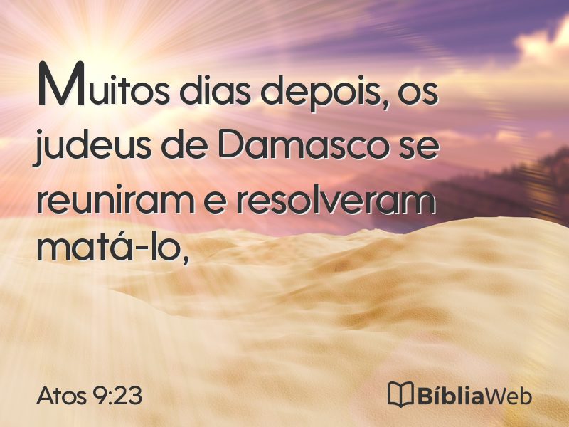 Atos 9:23 em imagem para compartilhar