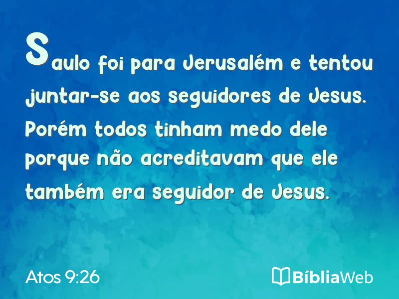 Atos 9:26 em imagem para compartilhar