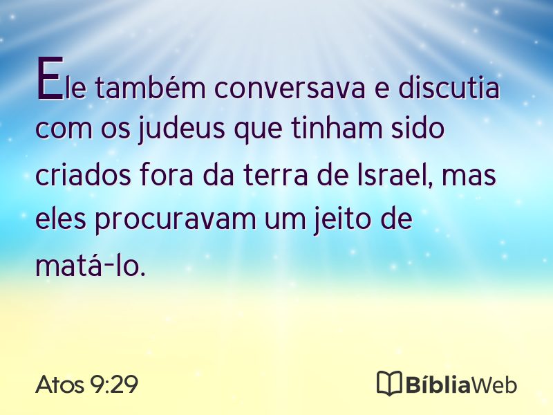 Atos 9:29 em imagem para compartilhar