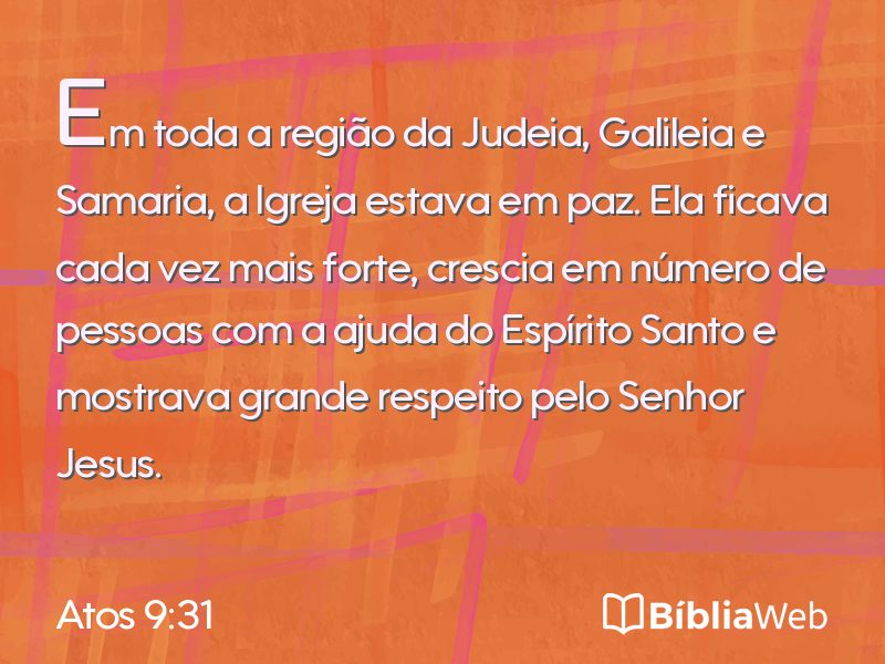 Atos 9:31 em imagem para compartilhar