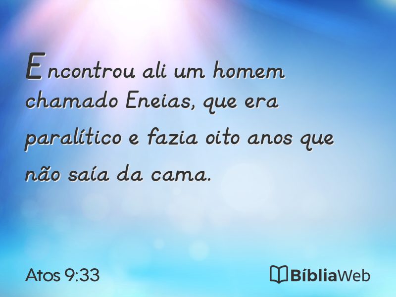 Atos 9:33 em imagem para compartilhar