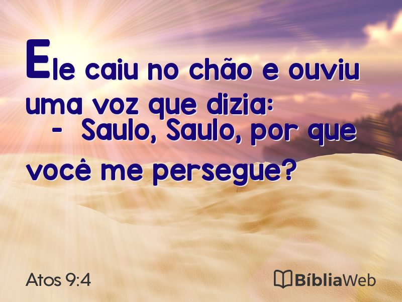 Atos 9:4 em imagem para compartilhar