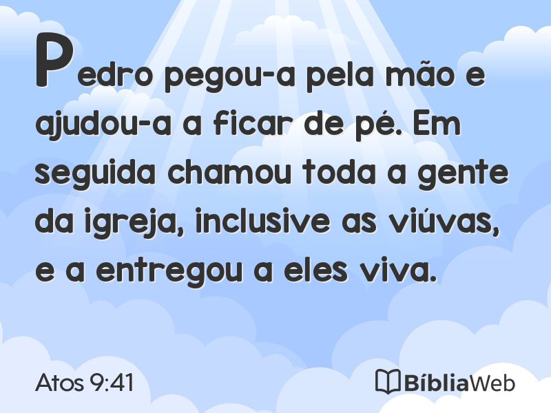 Atos 9:41 em imagem para compartilhar