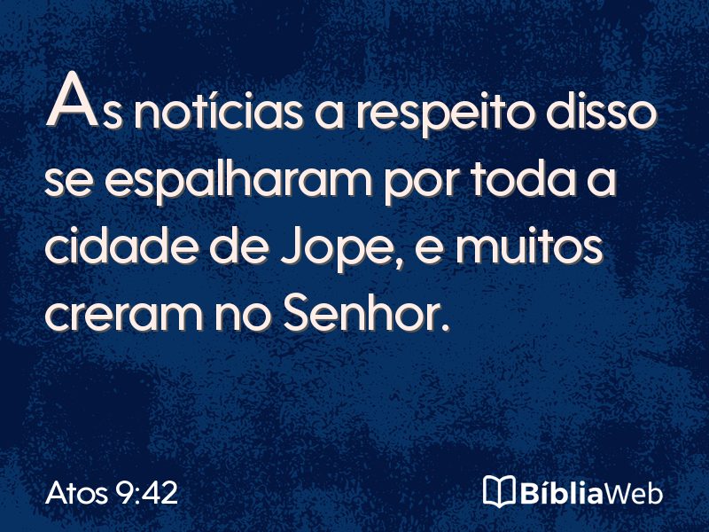 Atos 9:42 em imagem para compartilhar