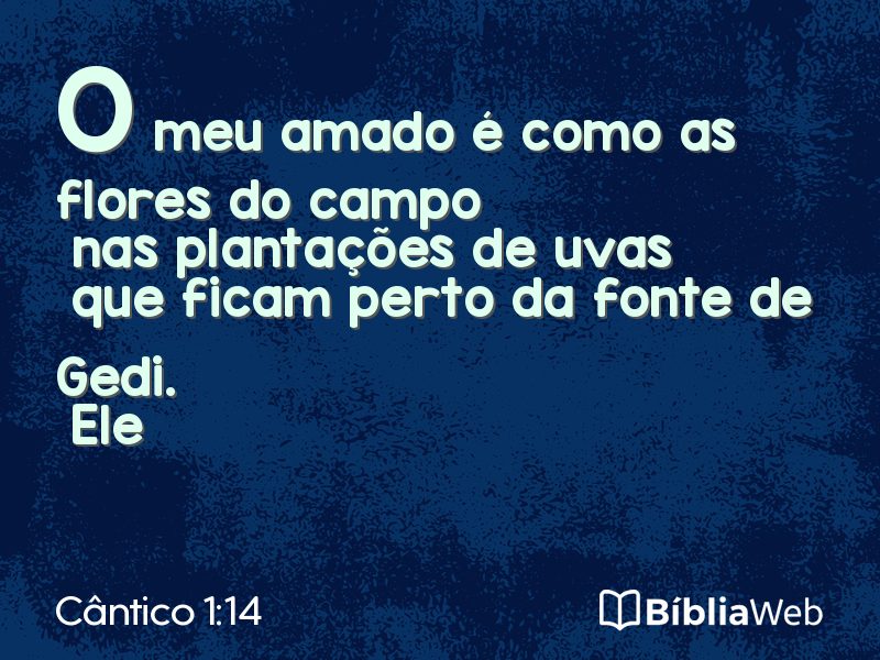 Cântico 1:14 em imagem para compartilhar