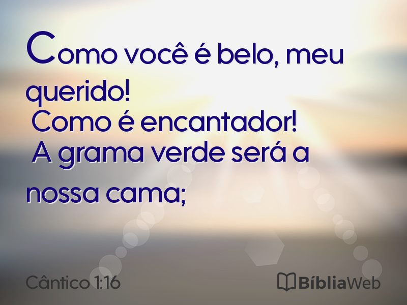 Cântico 1:16 em imagem para compartilhar