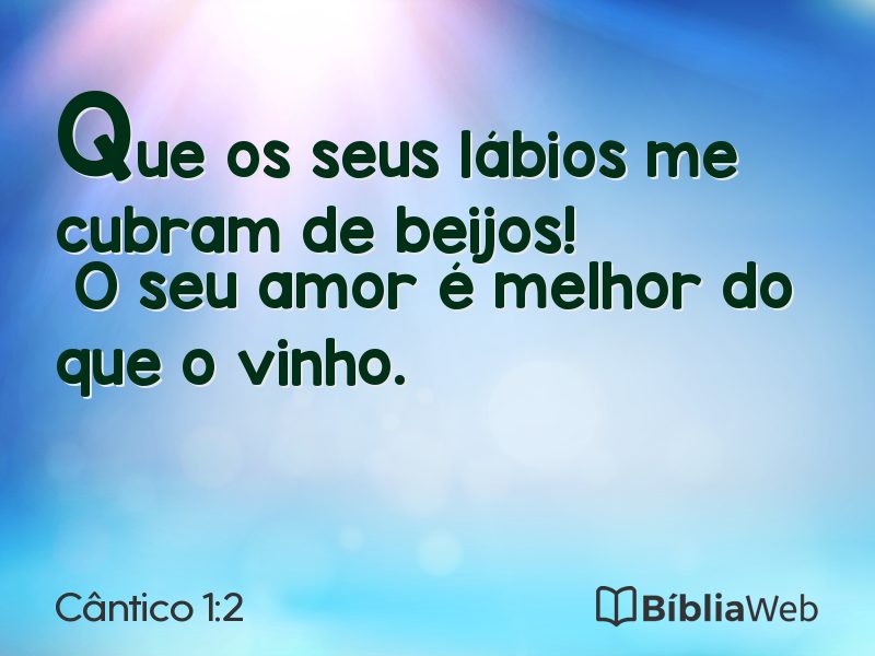 Cântico 1:2 em imagem para compartilhar