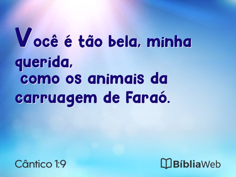 Cântico 1:9 em imagem para compartilhar